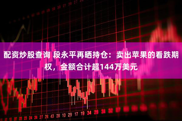 配资炒股查询 段永平再晒持仓：卖出苹果的看跌期权，金额合计超144万美元