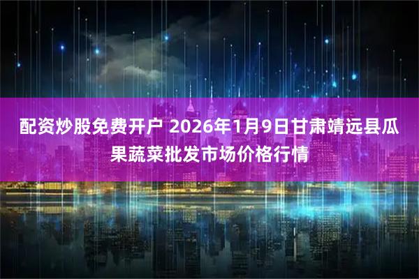 配资炒股免费开户 2026年1月9日甘肃靖远县瓜果蔬菜批发市场价格行情